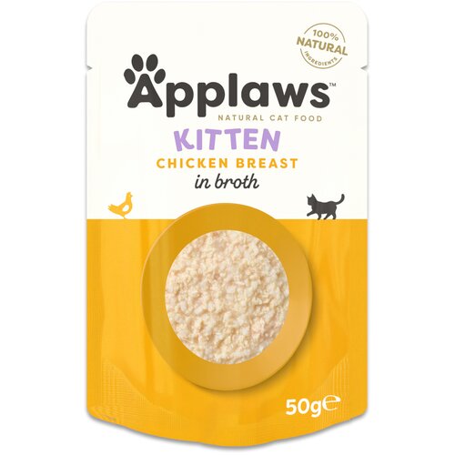  Ekonomično pakiranje Applaws Natural Kitten u temeljcu 48 x 50 g - Pileća prsa Cene