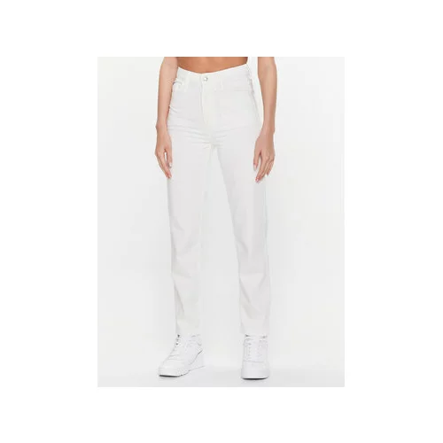 Tommy Hilfiger Jeans hlače WW0WW38151 Bela Regular Fit