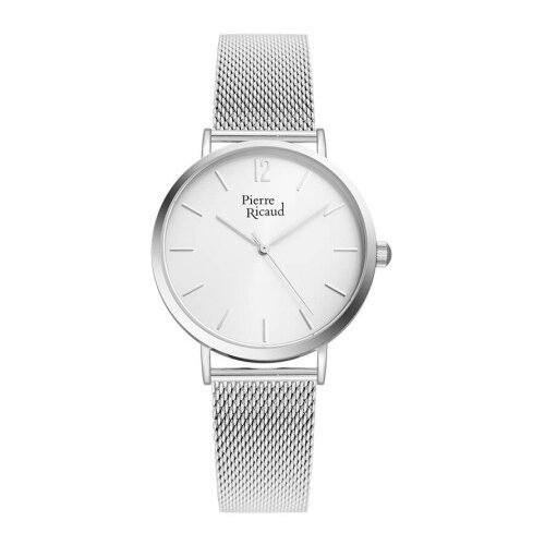 Pierre Ricaud ženski quartz arabic beli srebrni elegantni ručni sat sa srebrnim pancir kaišem ( p51078.5153q ) Slike