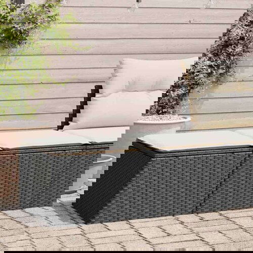 vidaXL 2-dijelni set vrtnih sofa s jastucima crni od poliratana bagrem Cene