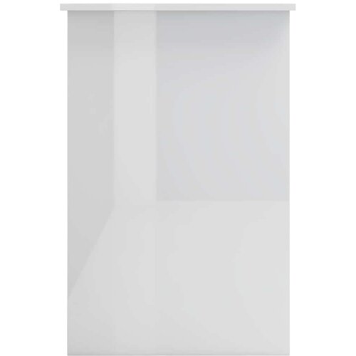  Radni stol visoki sjaj bijeli 100x50x76 cm konstruirano drvo Slike