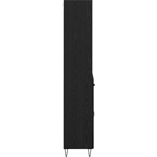 VidaXL Highboard Zidne s ladicama 2 pcs Crni hrast Konstruirano drvo Slike