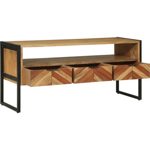 VidaXL TV Kabinet 100x35x50 cm Čvrsto Drvo Bagrem Slike