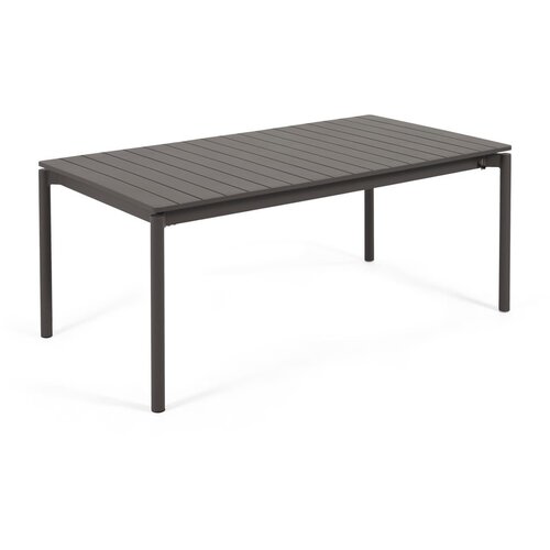 Kave Home Črna aluminijasta vrtna miza Kave Home Zaltana, 180 x 100 cm Slike
