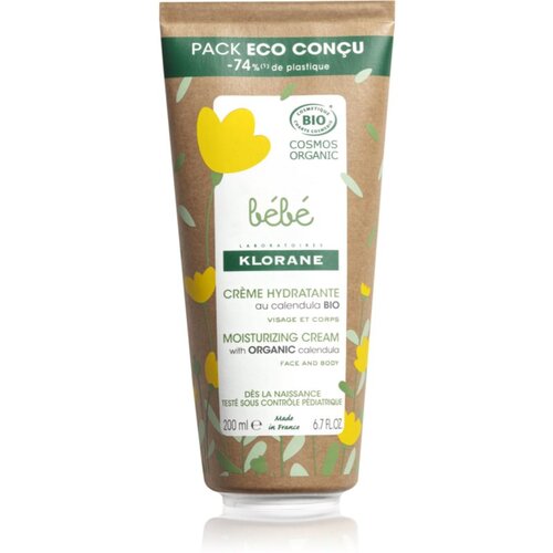Klorane B&amp;eacute;b&amp;eacute; Calendula vlažilna krema za otro&amp;scaron;ko kožo s BIO měs&amp;iacute;čkem l&amp;eacute;kařsk&amp;yacute;m 200 ml Slike