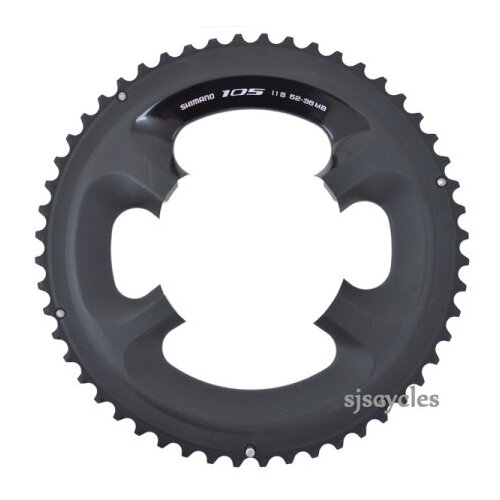 Shimano lančanik fc-5800l 52t-mb for 52-36t black ( Y1PH98110 ) Slike