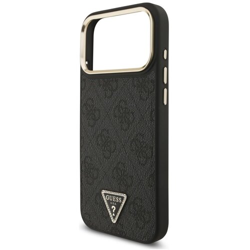 Guess maskica za IPHONE 17 Pro kompatibilna s MagSafe (4G PU s trokutastim logotipom) zlatno-crna Slike