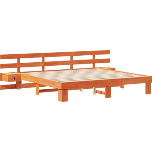  Krevetna konstrukcija Smeđa 180 x 200 cm Masivno drvo Slike