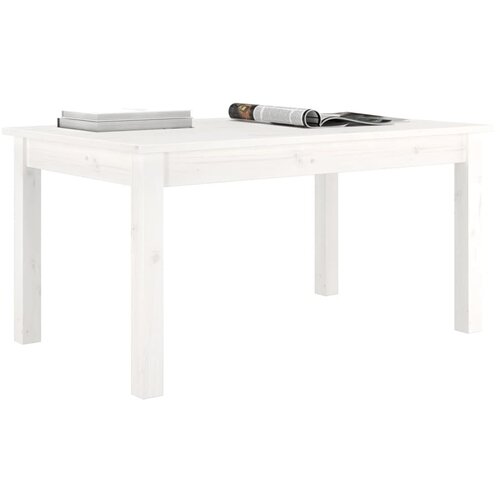  Stolić za kavu bijeli 80x50x40 cm od masivne borovine Slike