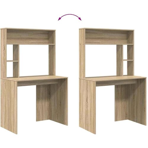 VidaXL Stol s policom sonoma hrast 91 x 50 x 149 cm Konstruirano drvo Slike