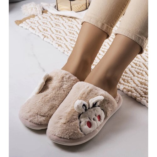 Gemre Beige Soft Half Bunny Slippers Cijene