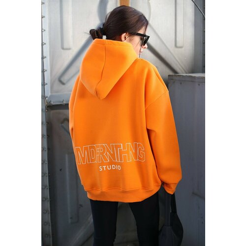 Madmext Sweatshirt - Orange - Oversize Slike