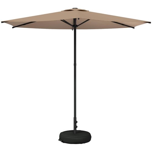  Vrtni Parasol s Podnožjem Pravokutni 2,7 x 2,7 m Poliester Smeđesiva 270 x 270 cm Slike