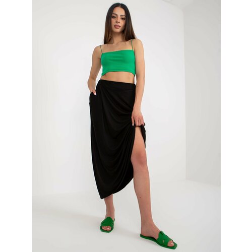 Fashion Hunters Basic black midi skirt with pockets by RUE PARIS Slike