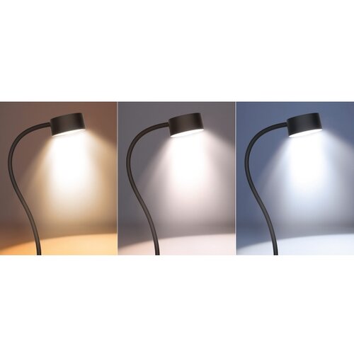 Solight WO3001-B-LED prigu&amp;scaron;iva fleksibilna lampa sa stezaljkom LED/2W/5V 3000/4000/6500K crna Slike