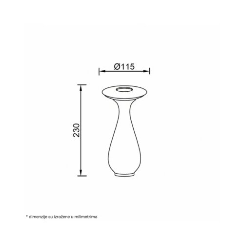 stona lampa punjiva T88091 2.5W 2700K IP54 bela Slike