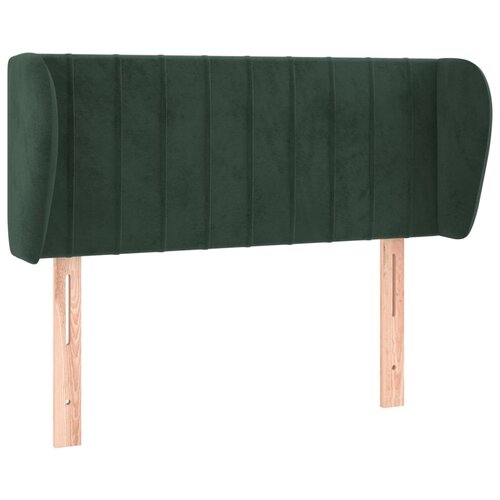 VidaXL Vzglavje z u&amp;scaron;esi temno zeleno 103x23x78/88 cm žamet, (20933210) Slike