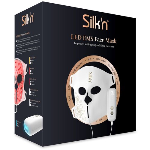 Silk&amp;#039;n LED&amp;amp;EMS maska za lice protiv bora s LED i EMS tehnologijom 1 kom Slike