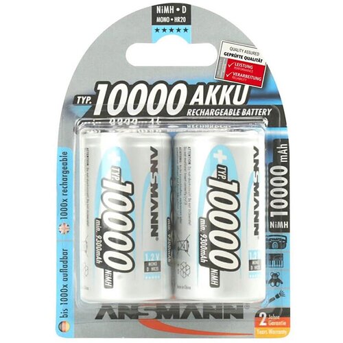 Ansmann 06549 Mono D - 2 kom punjivih baterija D NiMH/1,2V/1000mAh Slike