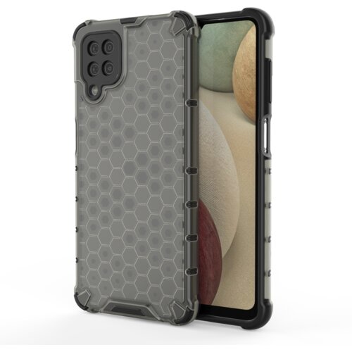Wozinsky Honeycomb pancirna futrola sa silikonskim okvirom za Samsung Galaxy A12/Galaxy M12 - Crna Cene