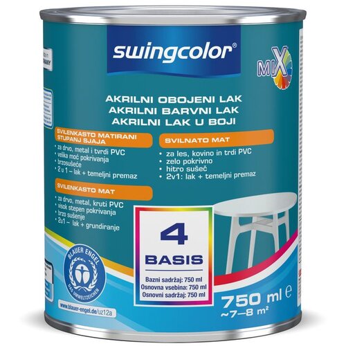 SWINGCOLOR Akrilni barvni lak (bela, svilnato mat, 750 ml) Cene