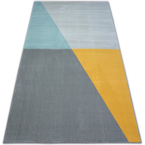 RugsX Preproge Preproga SCANDI 18487/572 - Trapeze siva zlato 80x150 cm Siva Cene