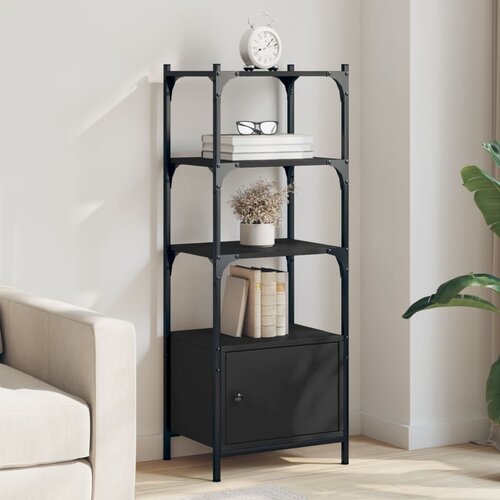  Regal za knjige 3 razine crni 41x30x109,5 cm konstruirano drvo Cijene