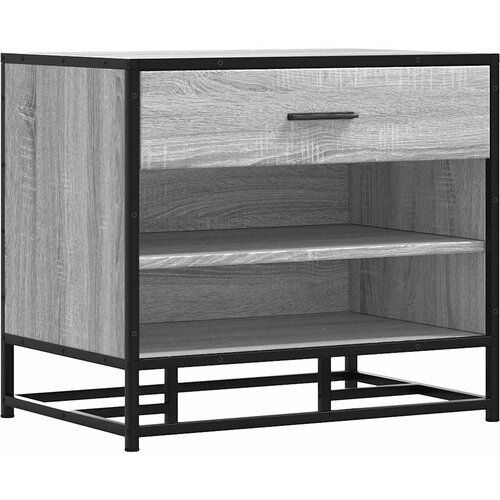 Maison Chic Klop za čevlje - Sedež za čevlje siva sonoma 60x40x53,5 cm inž. les in kovina, (21777180) Slike
