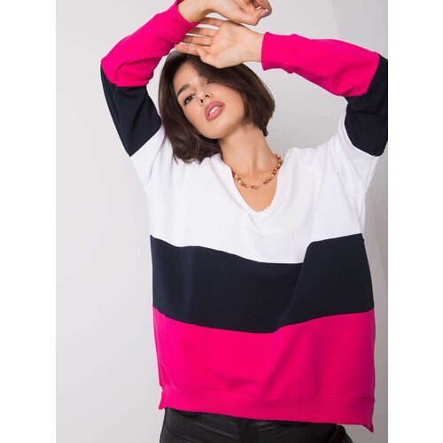 RUE PARIS Sweatshirt-RV-BL-5972.07-white-pink Cene