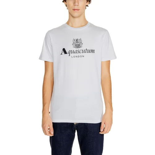 Aquascutum ACTIVE COTTON LOGO T-SHIRT AA_SS23_TS002 Bijela