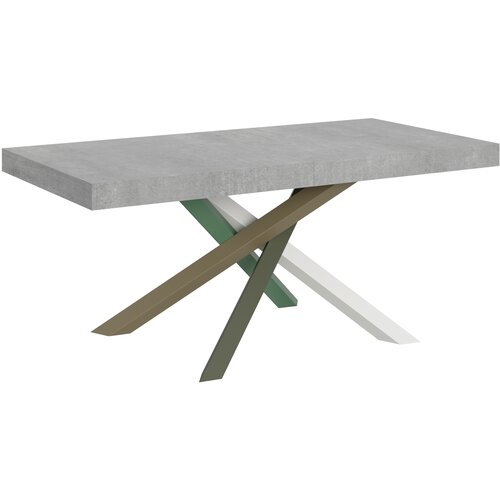 Itamoby &amp;nbsp; Volantis (90x180/284 cm) - siva, barva nog: bela, zelena - raztegljiva jedilna miza, (20841935) Slike