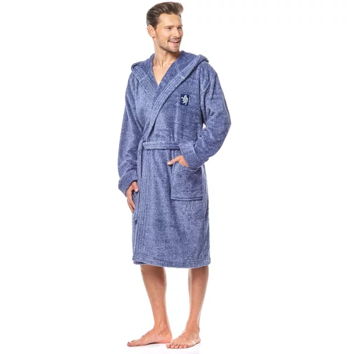 Ll Bruce Navy Melange bathrobe