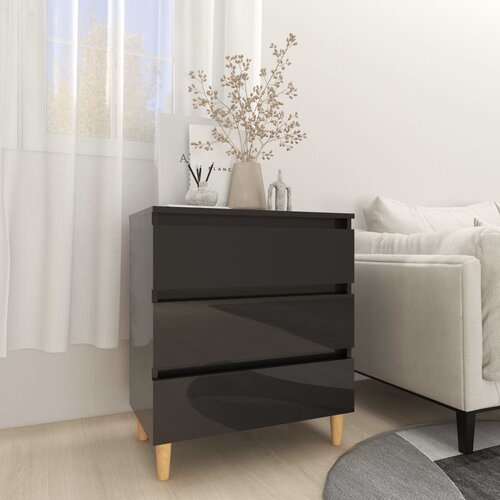  Komoda visoki sjaj crna 60 x 35 x 69 cm od konstruiranog drva Cijene