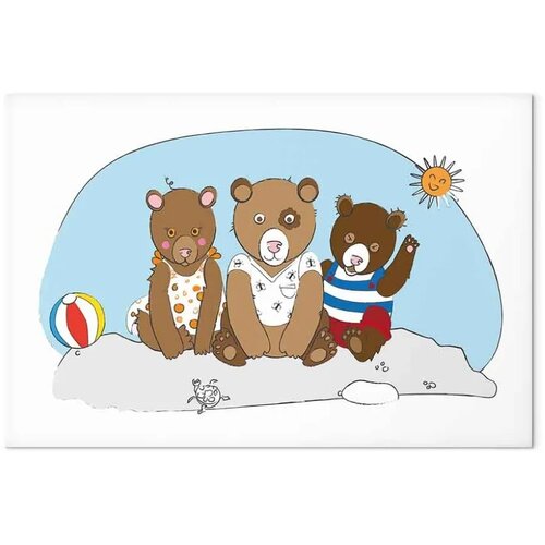  Slika - Teddy Bears on the Beach (1 Part) Wide 60x40 Standard Cijene