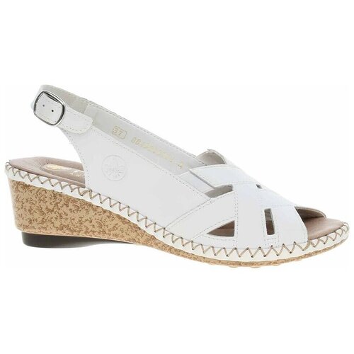 Rieker Sandali &amp;amp; Odprti čevlji 6618980 Bela Slike