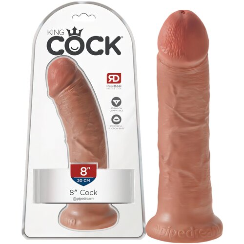 King Cock Dildo 8 (20 cm) - temno naraven Cene