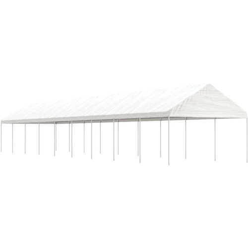 vidaXL Paviljon s streho bel 20,07x4,08x3,22 m polietilen - - Bela - 131.3 - 20.07 x 4.08 x 3.22 m - Cene