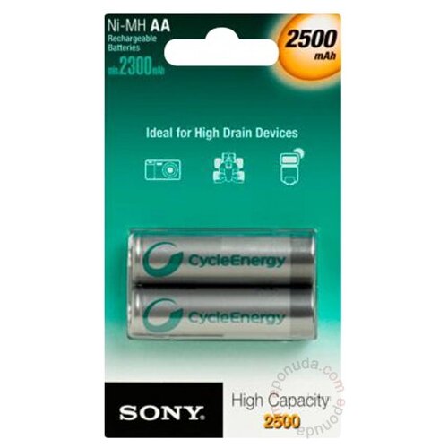 Sony PUNJIVE BATERIJE AA NHAAB2E 2500 mAh baterija Slike