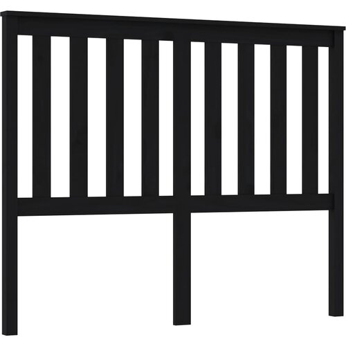 Maison Chic posteljno vzglavje - vzglavna omarica - nočna omarica črno 126x6x101 cm trdna borovina, (21705992) Cene