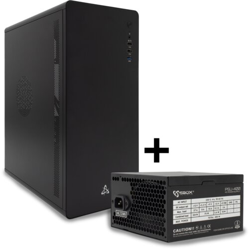 S Box OHI&amp;Scaron;JE PCC-500B ATX + PSU-400 NAPAJALNIK, (22114319) Slike