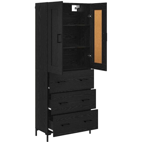  Highboard 2 kom. Crni hrast 69,5 x 34 x 180 cm Slike