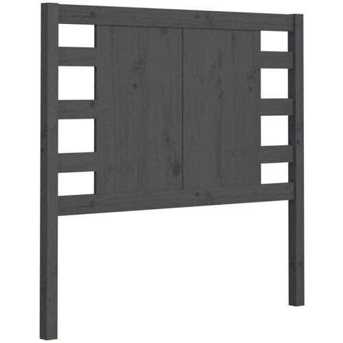  Uzglavlje sivo 106 x 4 x 100 cm od masivne borovine Slike