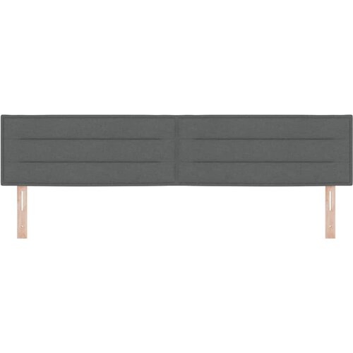  LED glava kreveta s LED trakama Tamno siva 200 cm tkanina Slike