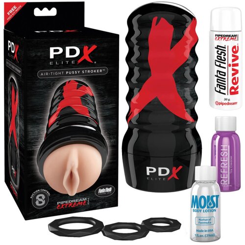 PDX Elite Air-Tight Pussy - ročni sesalni pussy masturbator (naravni) Cene