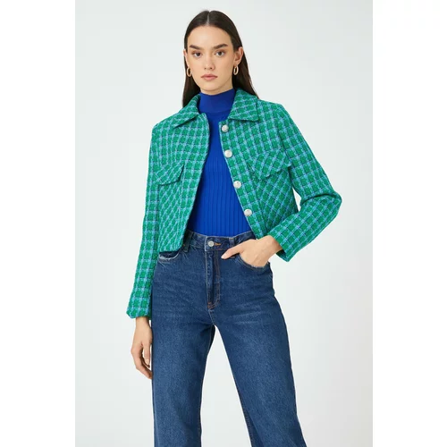 Koton Women's Green Patterned Jacket