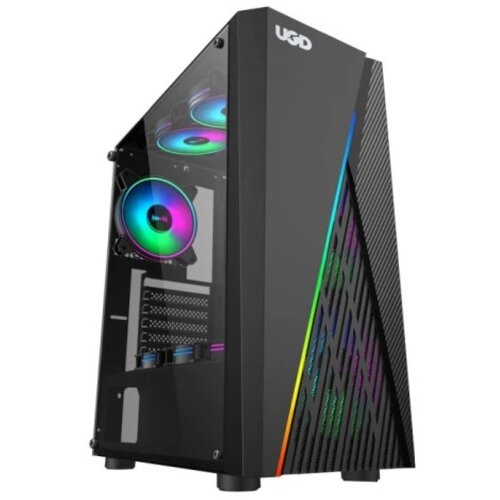 UGD Kuciste Magnum 351, ATX, providna stranica, ugradjeno 2xRGB kulera, Crno Cene