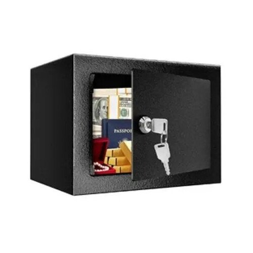 Aptel AG613F jekleni sef s ključem in odprtino za vstavljanje &amp;ndash; 23 &amp;times; 17 &amp;times; 17 cm Slike