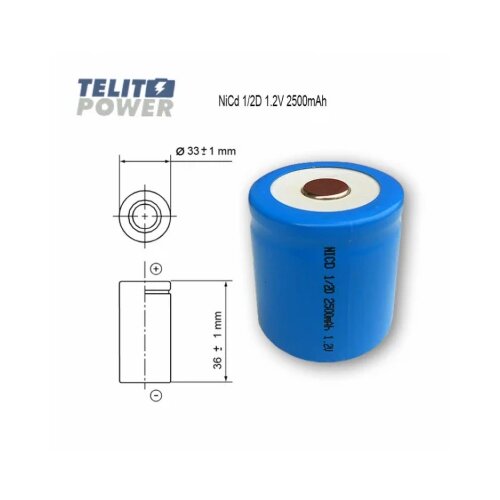 FOCUS POWER NiCd 1/2D 1.2V 2500mAh industrijska sa ravnim vrhom Cene