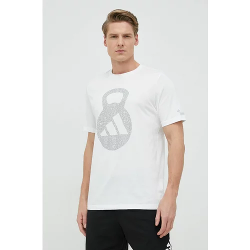 Adidas Kratka majica za vadbo bela barva