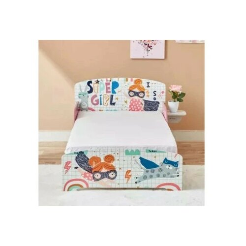 Kinder_Home dečiji drveni krevet sa zaštitom od pada roze ( TF-6000 ) Slike
